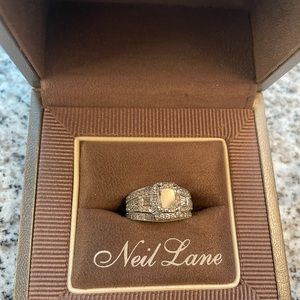 Wedding Ring 2.89 total carat center stone 1.46 carat.  Beautiful set